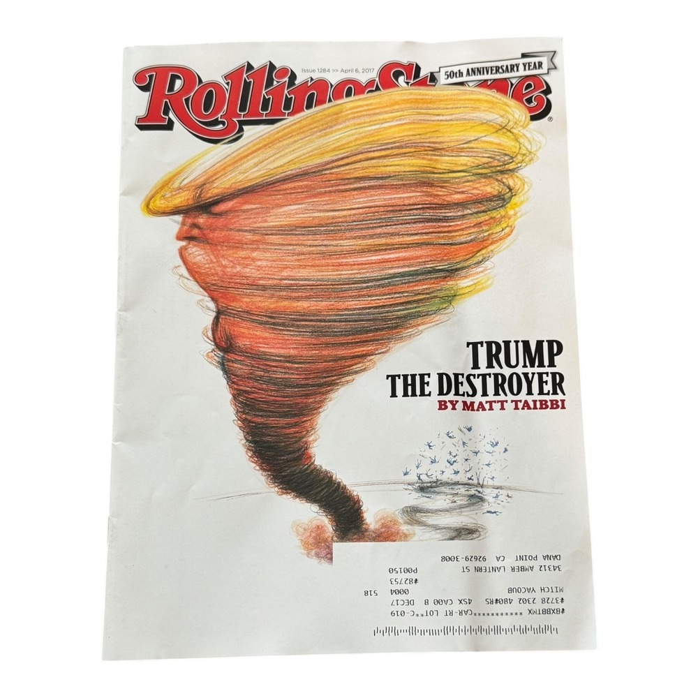 Rolling Stone Magazine April 6 2017‎ Trump The Destroyer Matt Taibbi 50th